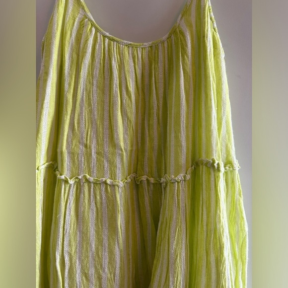 Elan Striped Tiered Cover Up Dress Beachwear Medium - Picture 4 of 7